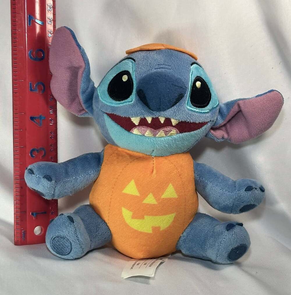 Disney Stitch Halloween Pumpkin Plush Stuffed Animal Toy